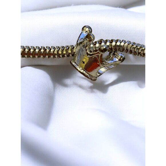 Girls Princess Silver Charm Bracelet With Pink Heart Beads - Picture 5 of 12